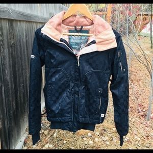 686 XS Winter Ski SnowBoard Jacket Black Rose